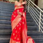 Awesome Kanjivaram Soft Silk Saree With Blouse Piece For Women