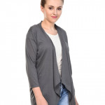 Cotton Viscose Blend Grey Women Shrug