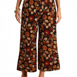 Women's Multicolored Pure Cotton Palazzo Pant